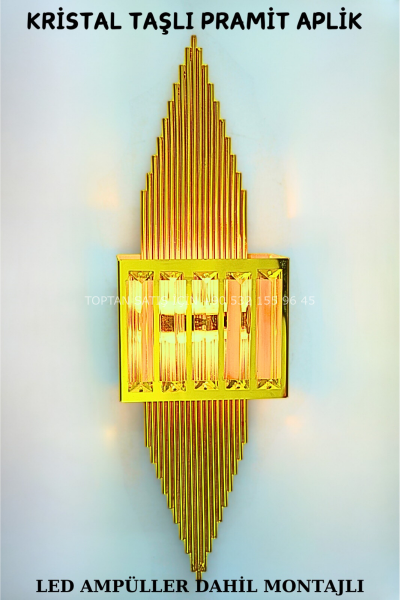 Pramit Ledli Gold Duvar Aplik Wall lamp